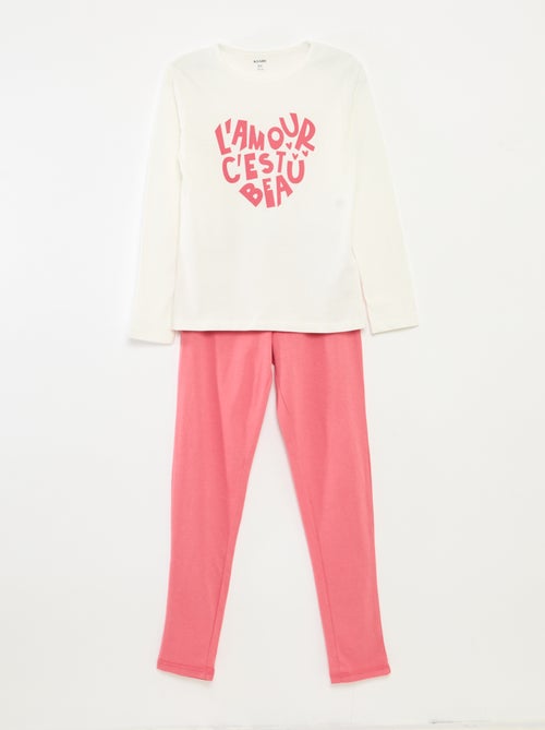 Pijama t-shirt + calças  - 2 peças - Kiabi