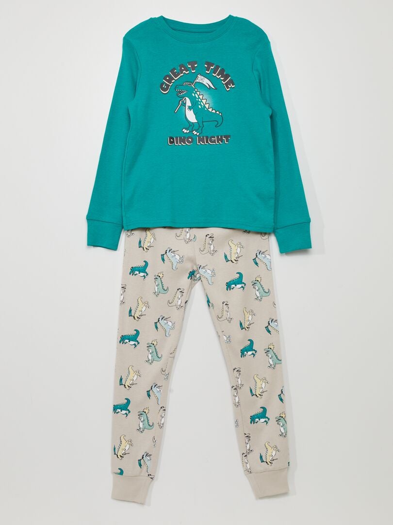 Pijama t-shirt + calças - 2 peças VERDE - Kiabi