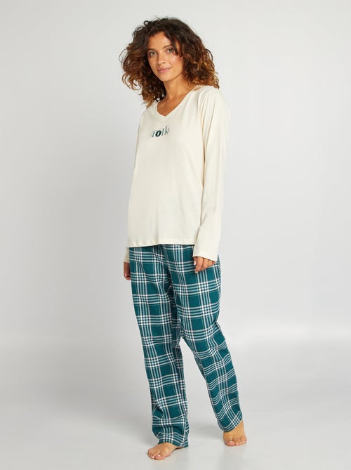 Pijama t-shirt + calças  - 2 peças - Kiabi