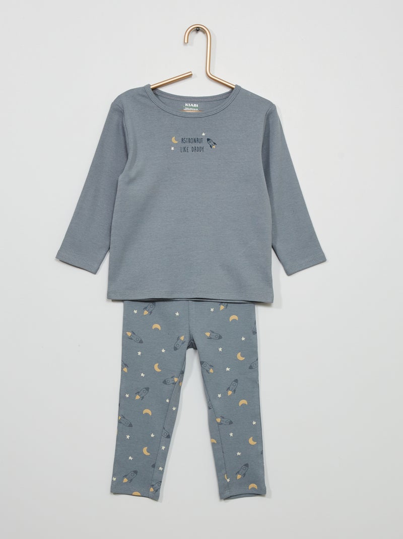 Pijama t-shirt + calças AZUL - Kiabi