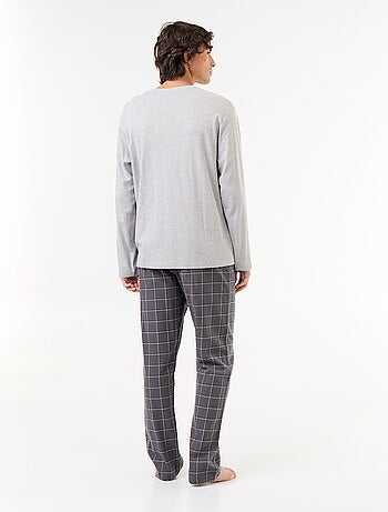 Pijama t-shirt + calças de flanela - 2 peças