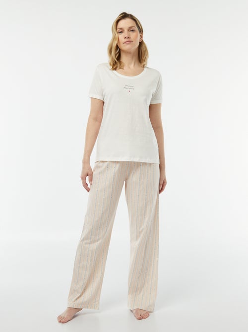 Pijama t-shirt + calças 'Dodo' - Kiabi