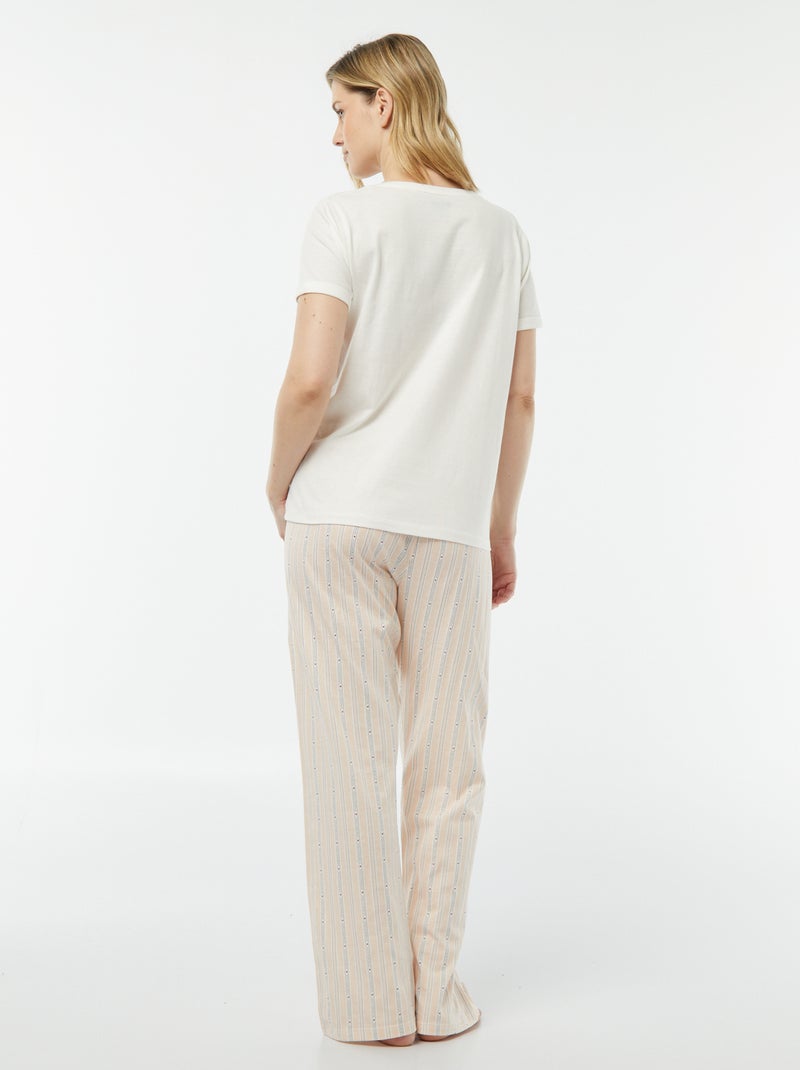 Pijama t-shirt + calças 'Dodo' BEGE - Kiabi