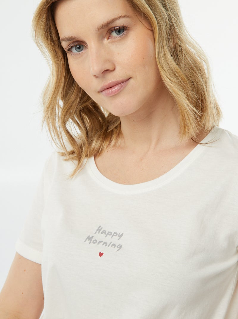 Pijama t-shirt + calças 'Dodo' BEGE - Kiabi