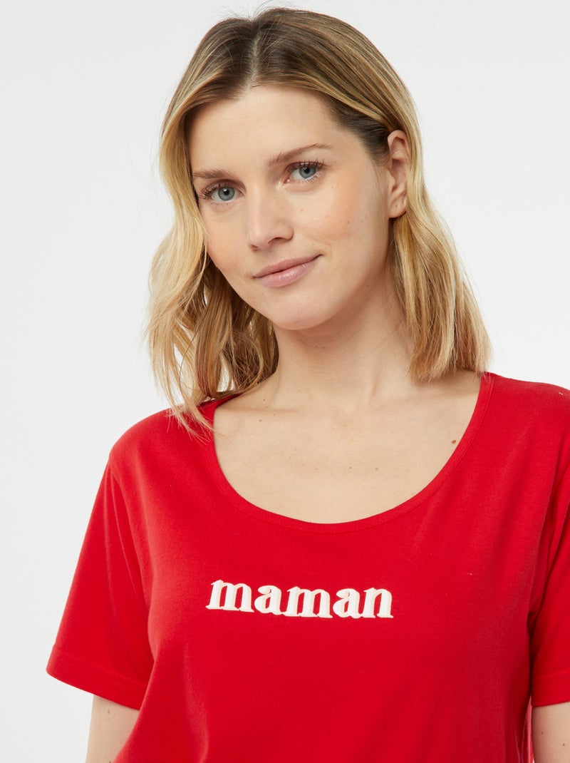 Pijama t-shirt + calças 'Dodo' VERMELHO - Kiabi
