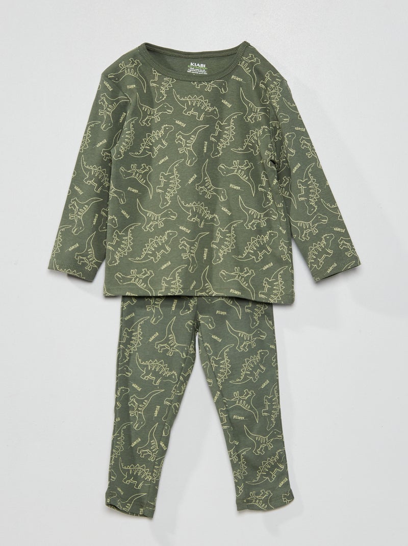 Pijama t-shirt + calças VERDE - Kiabi