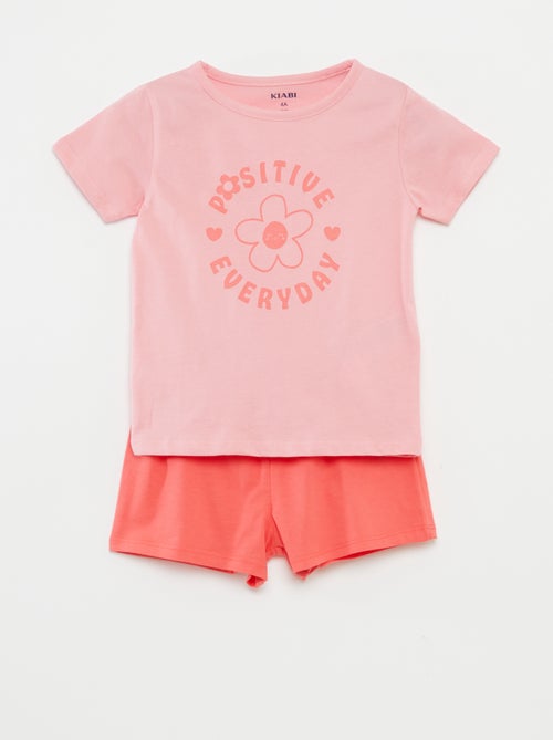 Pijama t-shirt + calções  - 2 peças - Kiabi