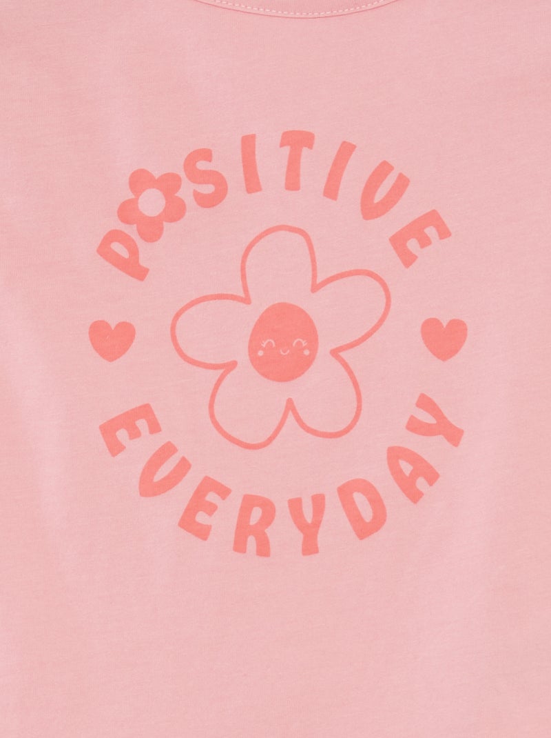 Pijama t-shirt + calções  - 2 peças ROSA - Kiabi