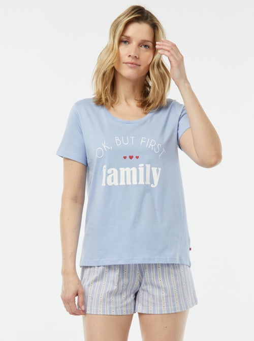 Pijama t-shirt + calções 'Dodo' - Kiabi