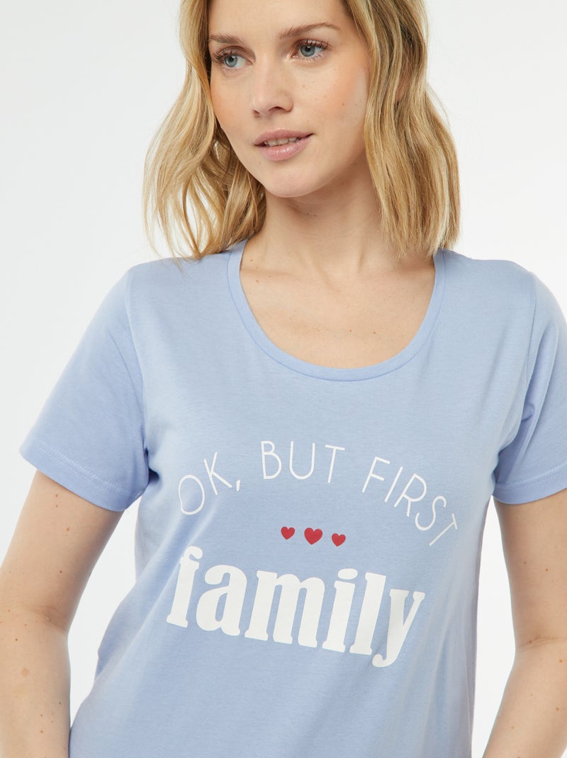 Pijama t-shirt + calções 'Dodo' AZUL - Kiabi