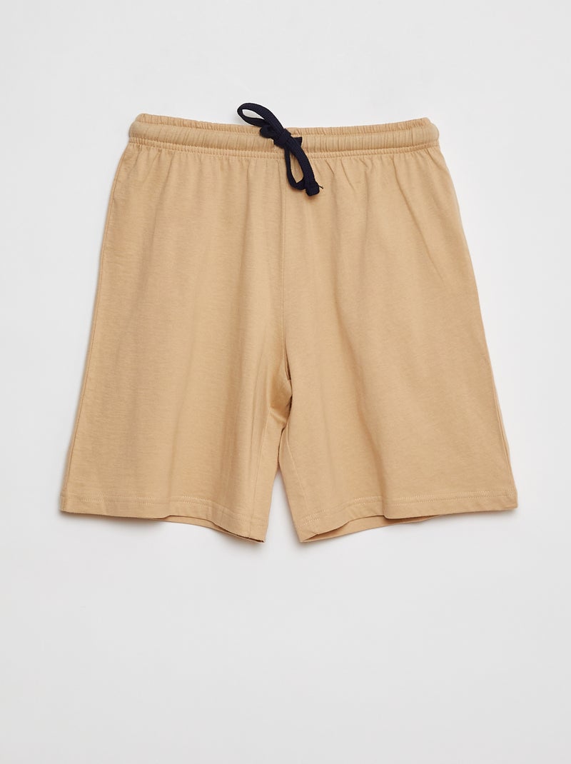 Pijama t-shirt + calções em jersey - 2 peças AZUL - Kiabi