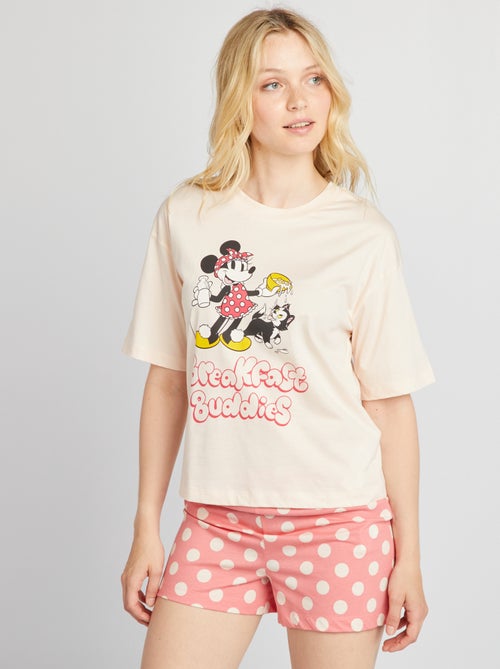 Pijama t-shirt + calções 'Minnie' - Kiabi