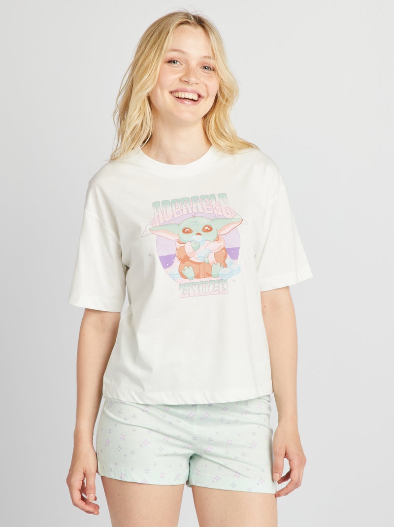 Pijama t-shirt + calções 'Star Wars' VERDE - Kiabi