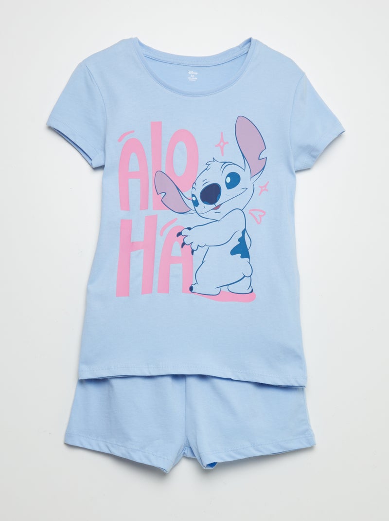 Pijama t-shirt + calções 'Stitch'  - 2 peças AZUL - Kiabi