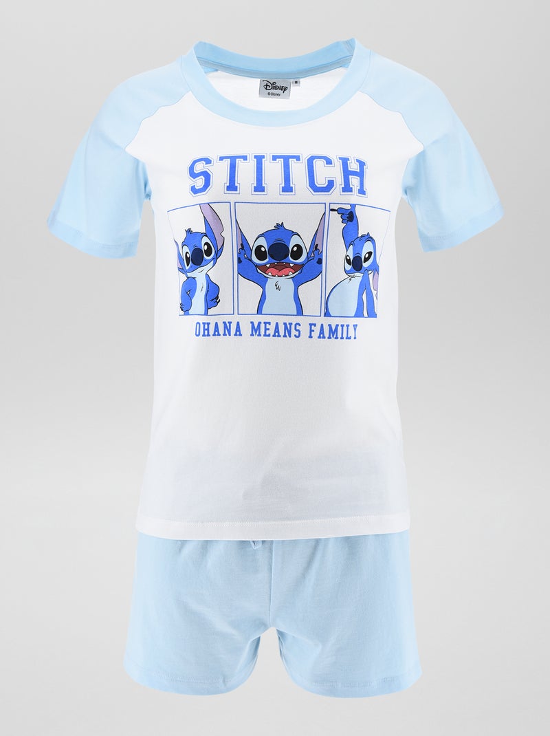 Pijama t-shirt + calções 'Stitch'  - 2 peças AZUL - Kiabi