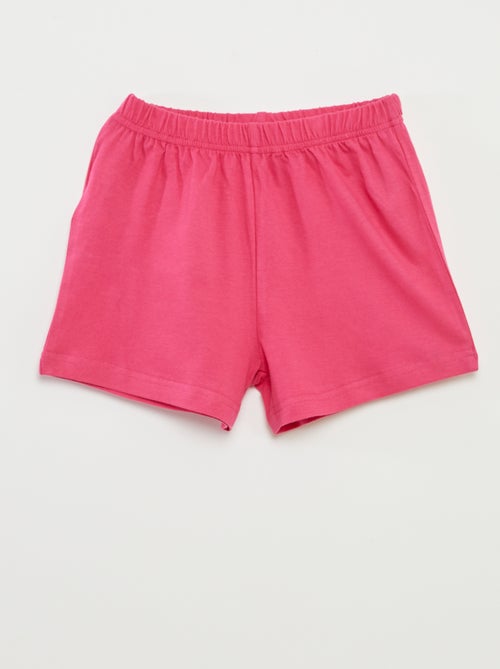 Pijama t-shirt com folhos + calções - 2 peças - Kiabi