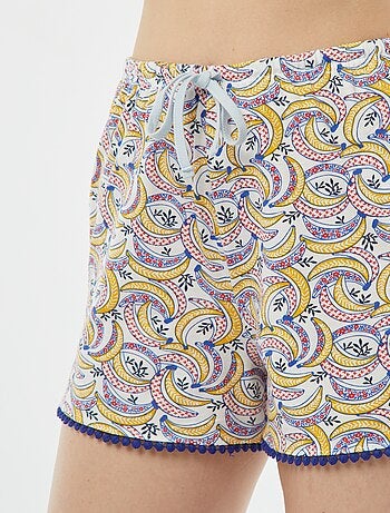 Pijama t-shirt com mensagem + calções estampados
