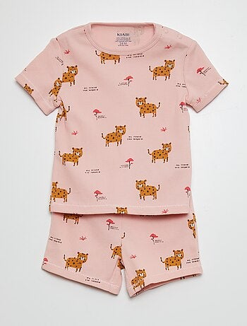 Pijama t-shirt e calções  - 2 peças - Kiabi