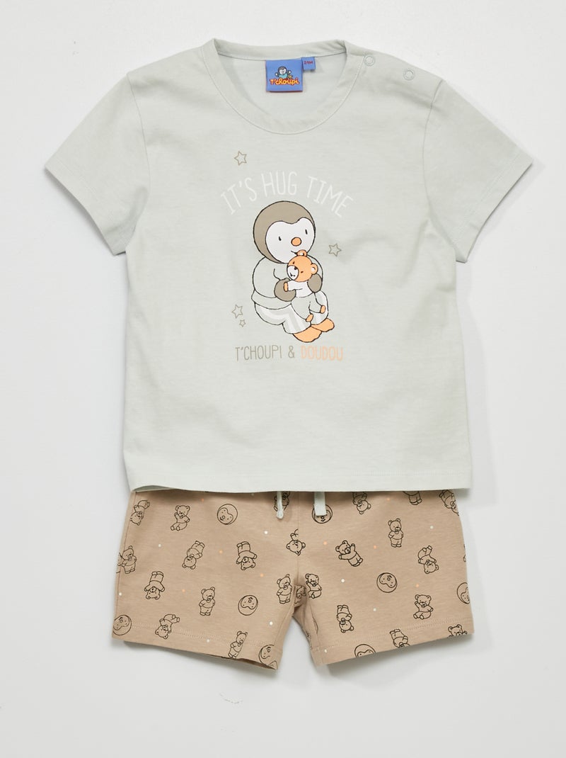 Pijama 'T'choupi' Azul/ Cinza - Kiabi