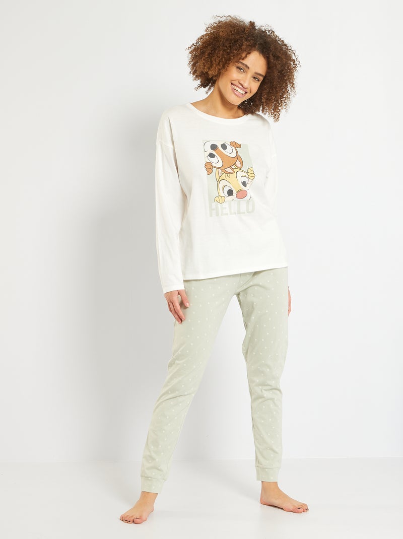 Pijama 'Tico e Teco' 'Disney' BRANCO - Kiabi