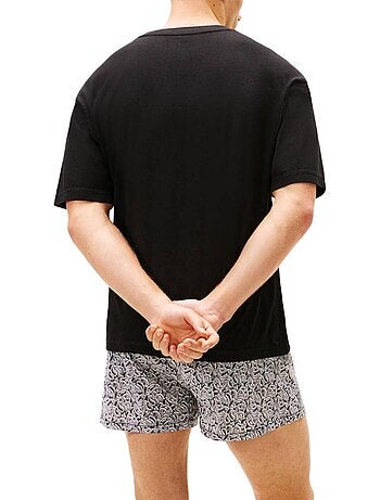 Pijama Tommy Hilfiger Oversized Tee & Woven para Homem Preto/Cinzento