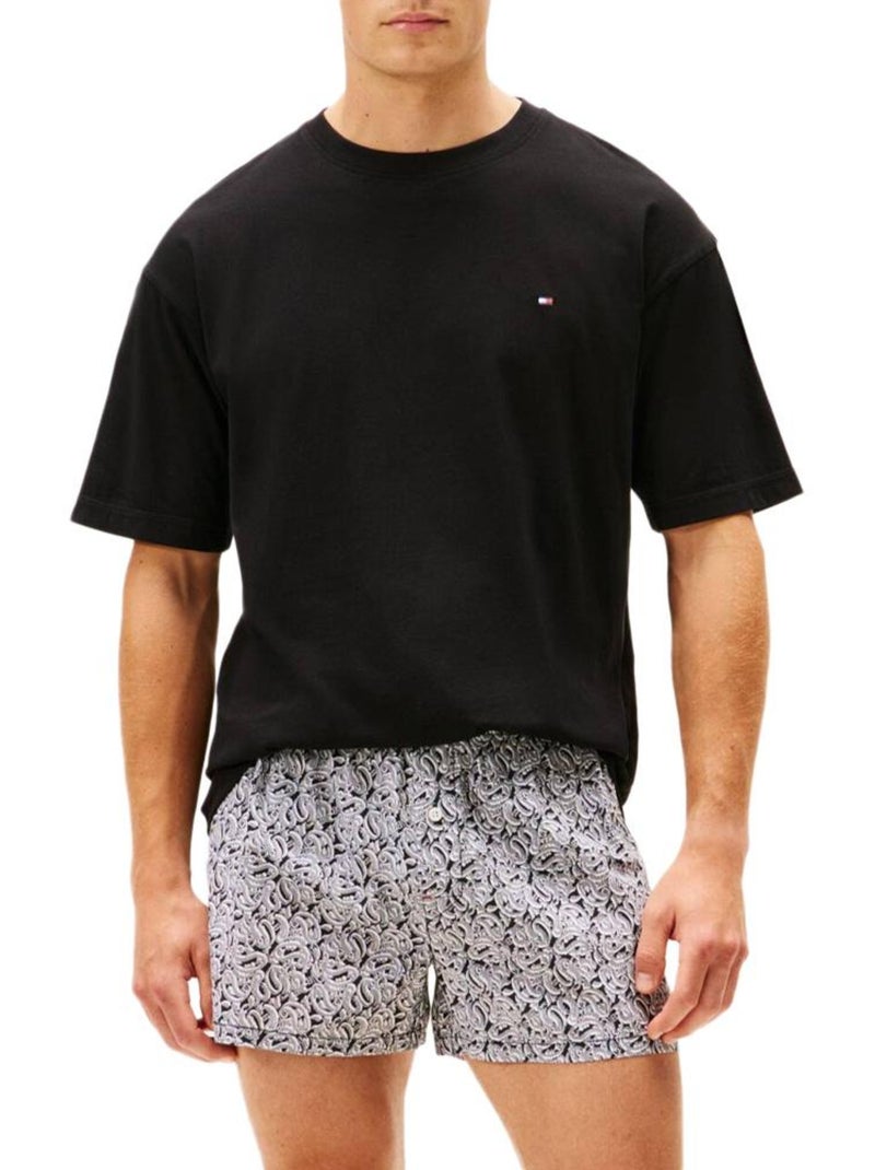 Pijama Tommy Hilfiger Oversized Tee & Woven para Homem Preto/Cinzento Preto - Kiabi