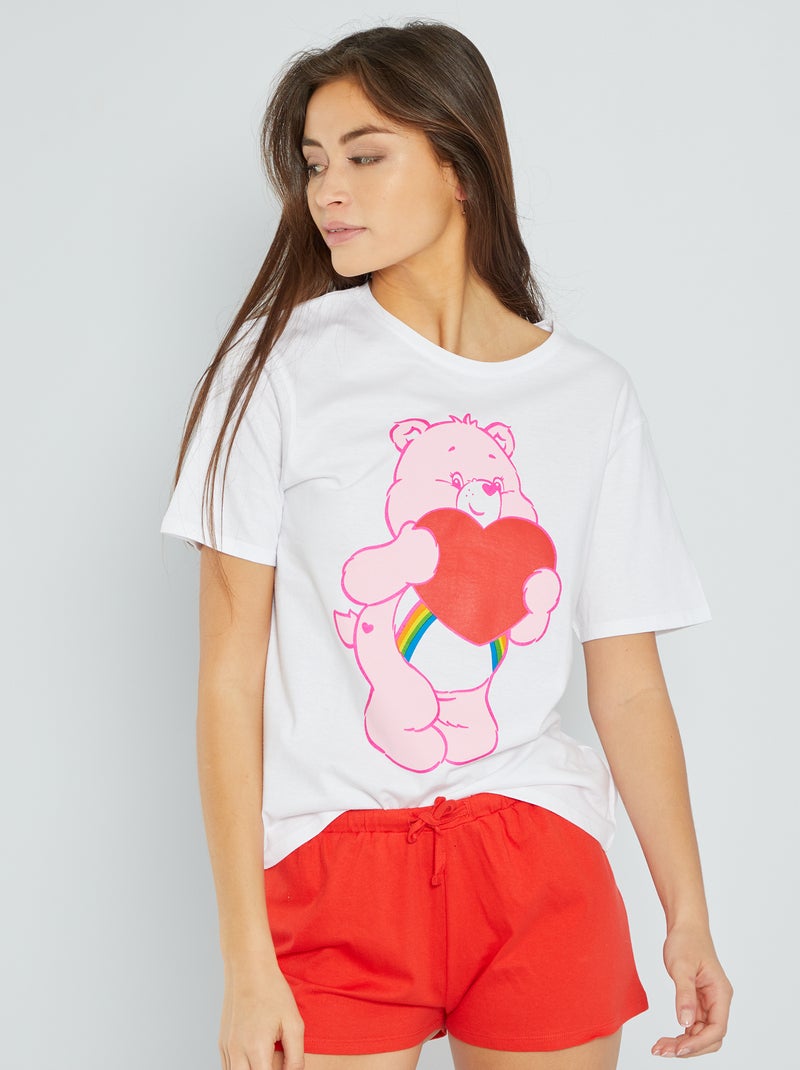 Pijama 'Ursinhos carinhosos' Branco/ Vermelho - Kiabi