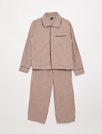 Pijama xadrez de flanela