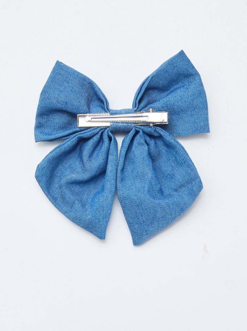 Pinça com laço bordado Azul - Kiabi