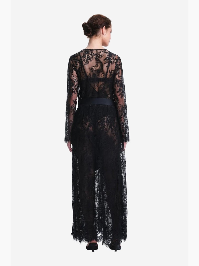 Pirra lace roupão coleção privee penti Preto - Kiabi