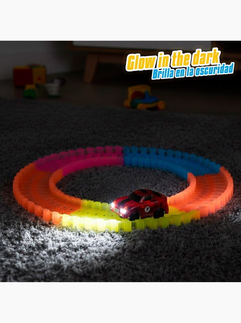 Pista de carros que brilha no escuro 131 peças speed & go N/D - Kiabi