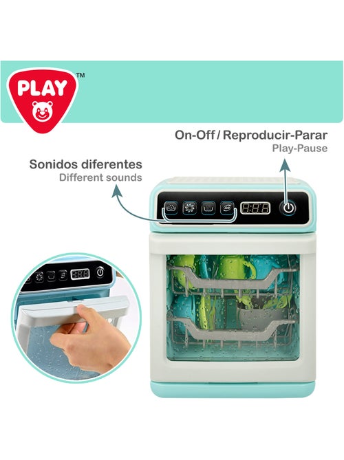 Play brinquedo lava-louças c/luz, som e acessórios - Kiabi