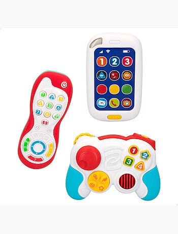 Play set de comandos de brinquedos para bebê e telefone c/luz e som