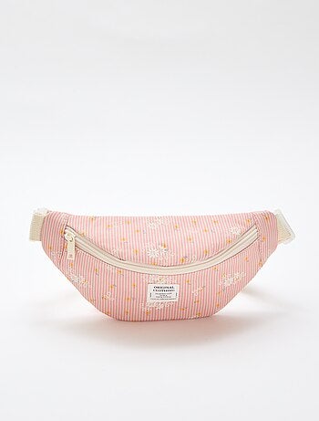 Pochete com estampado floral all-over em algodão