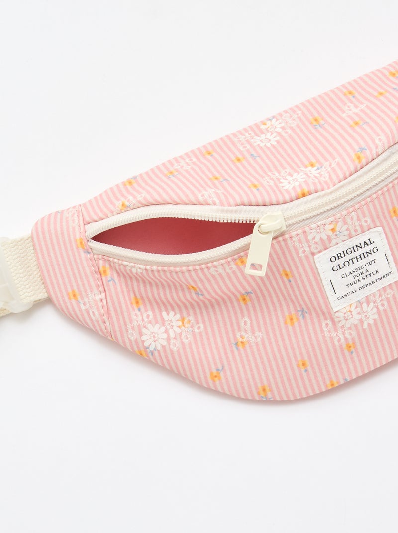 Pochete com estampado floral all-over em algodão Rosa - Kiabi