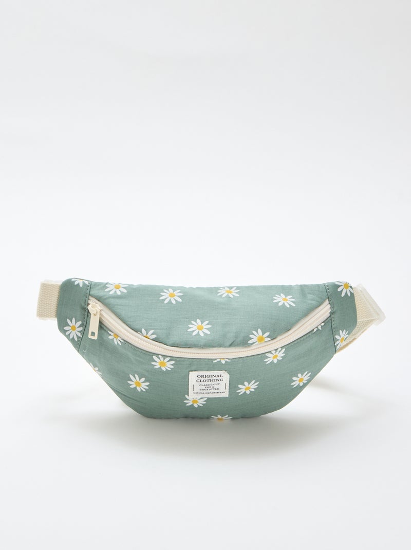 Pochete com estampado floral all-over em algodão Verde - Kiabi