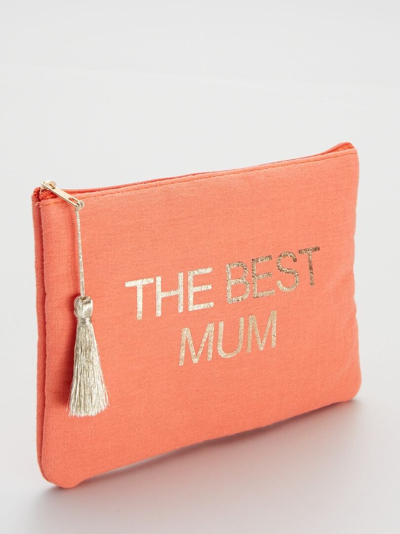 Pochete estampada 'the best mum' Coral - Kiabi