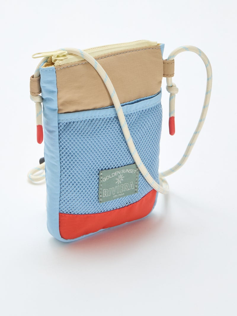 Pochette para telemóvel em tecido Azul - Kiabi