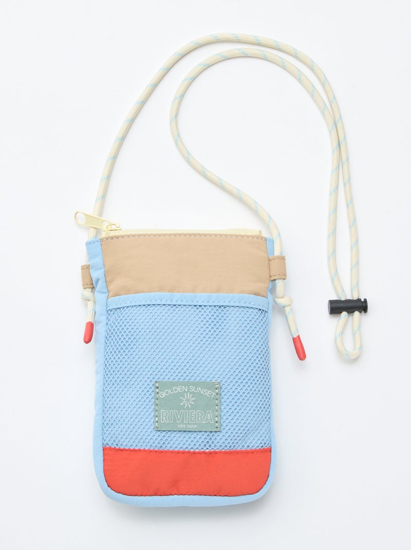 Pochette para telemóvel em tecido Azul - Kiabi