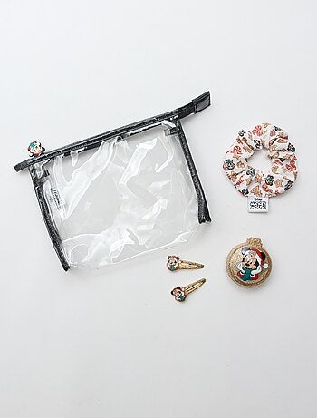 Pochette scrunchie + travessa de cabelo + escova 'Disney' 'Minnie'