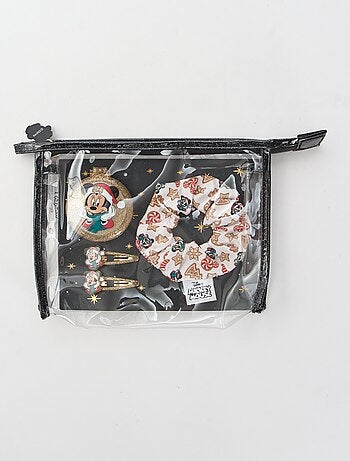 Pochette scrunchie + travessa de cabelo + escova 'Disney' 'Minnie'