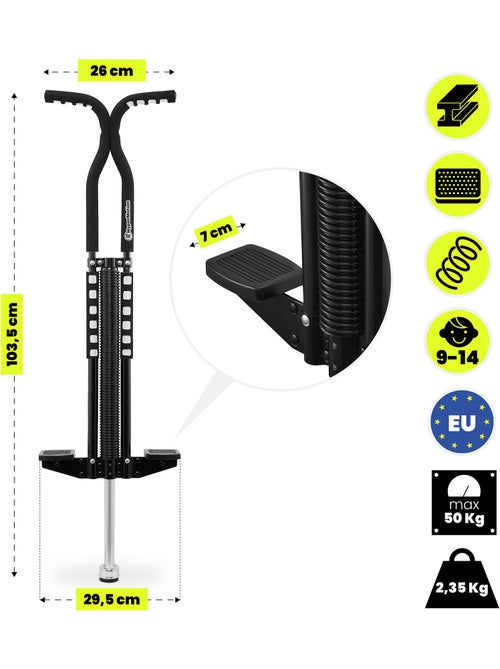 Pogo stick bastao de salto crianca 103cm mola 50kg hypermotion - Kiabi Pogo stick bastao de salto crianca 103cm mola 50kg hypermotion - Kiabi