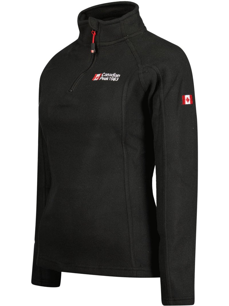 Polar fino com gola subida e fecho tugeak – canadian peak Preto - Kiabi