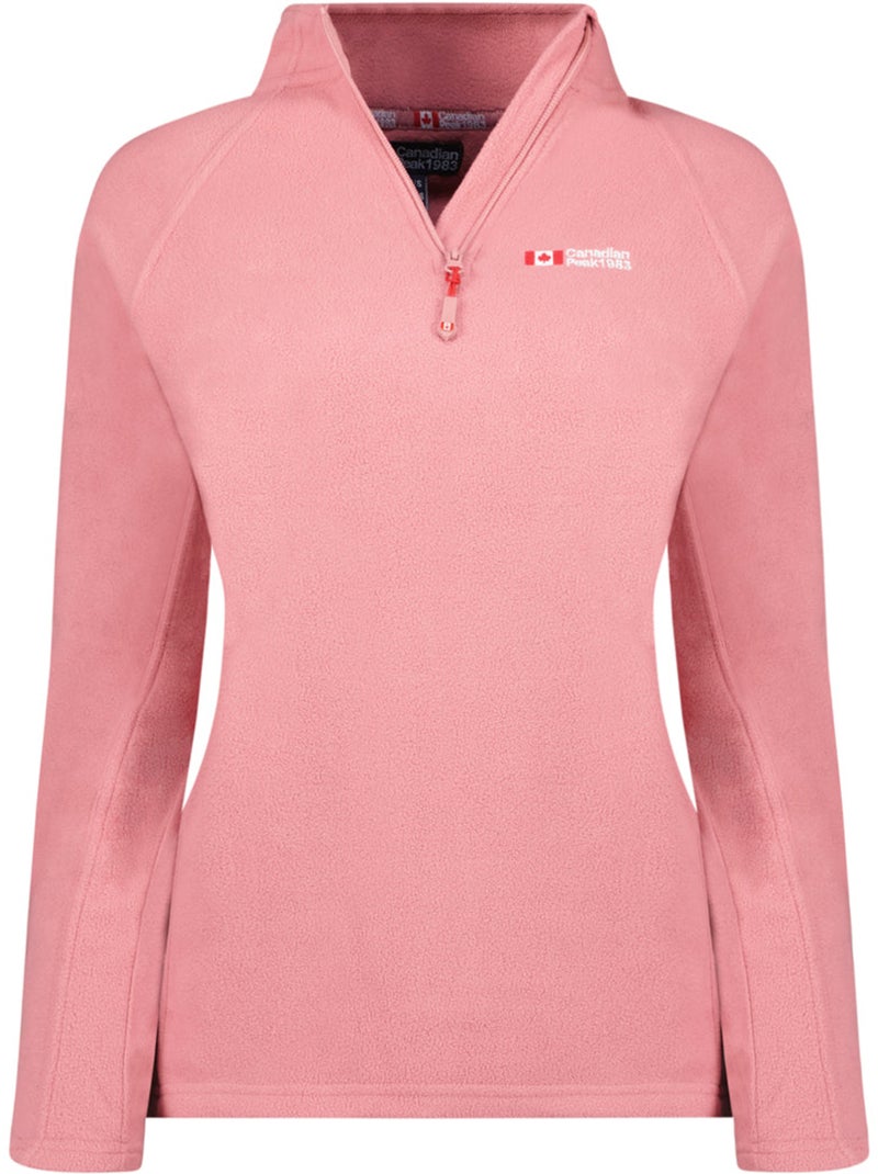 Polar fino com gola subida e fecho tugeak – canadian peak Rosa-pálido - Kiabi