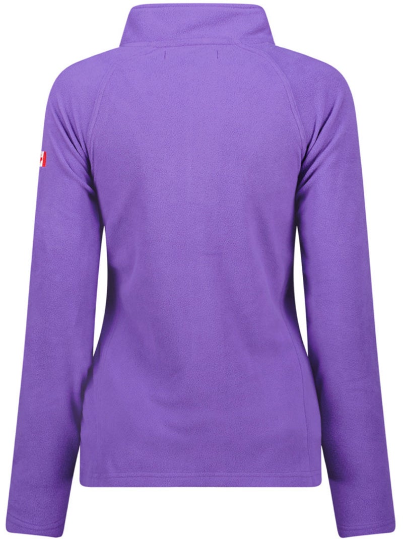 Polar fino com gola subida e fecho tugeak – canadian peak Roxo - Kiabi
