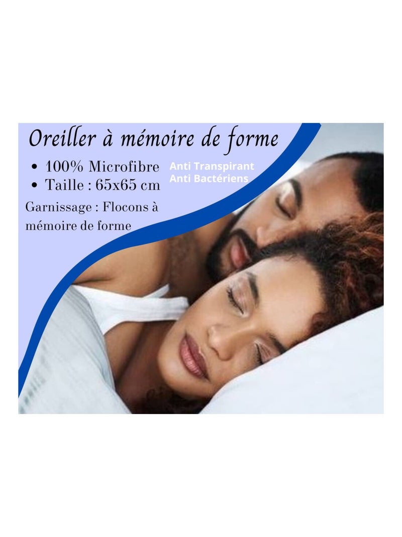 Poliéster flocon mémoire de forme promo linge Branco - Kiabi