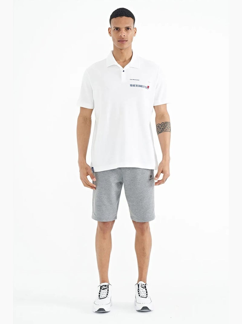 Polo algodão com estampa texto tommy Branco - Kiabi