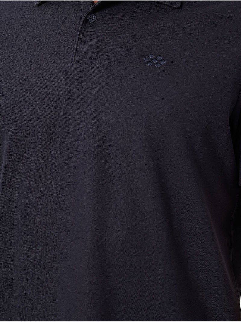 Polo algodão elastano tommy Azul-marinho - Kiabi