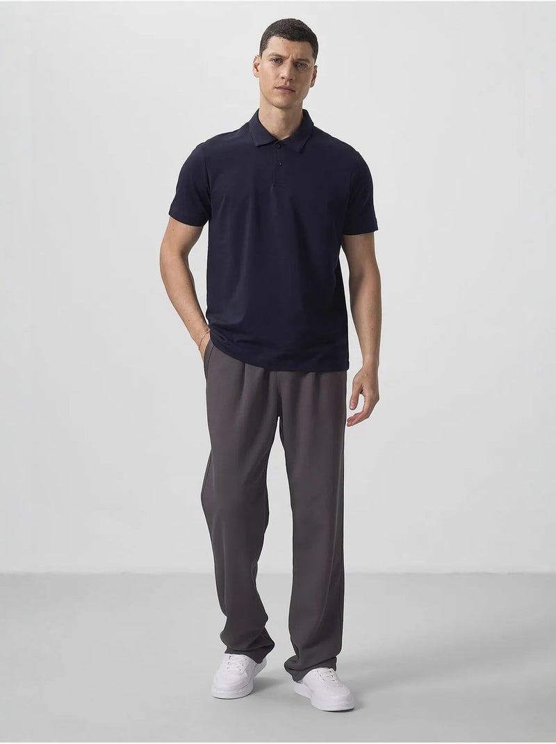 Polo algodão elastano tommy Azul-marinho - Kiabi