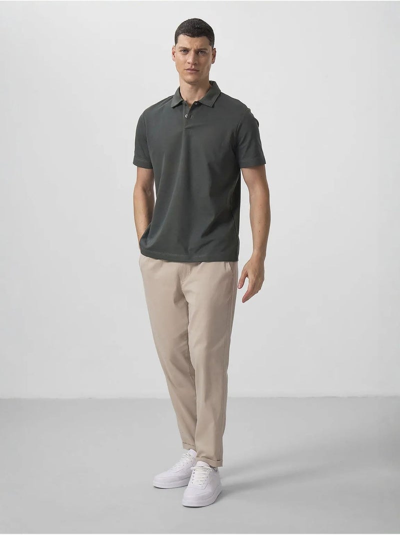 Polo algodão elastano tommy Verde escuro - Kiabi